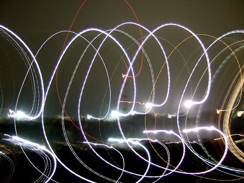 Airshow lights, Melbourne Australia, March 2009. Photo credit Lnk.Si/Flickr